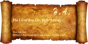 Helfenbein Adrienn névjegykártya